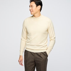 1PIUTUGUALE3 diagonalモックネック ホワイトグレーMサイズ