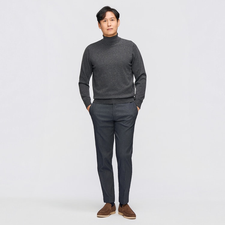 L＆Wデザイン】スーツ屋の仕立てたセーター タートルネック【AOKI公式