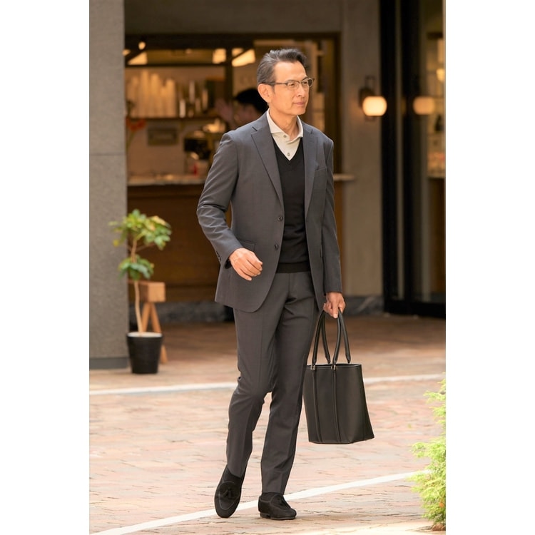 AOKI/LES MUESグレー Vネック パンツスーツ セット5号 AOKI/LES MUESグレー Vネック パンツスーツ セット5号 AOKI LES MUES