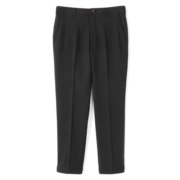 No hemming required, ready to wear! Stretch easy Q pants tapered No pleats denim-like twill