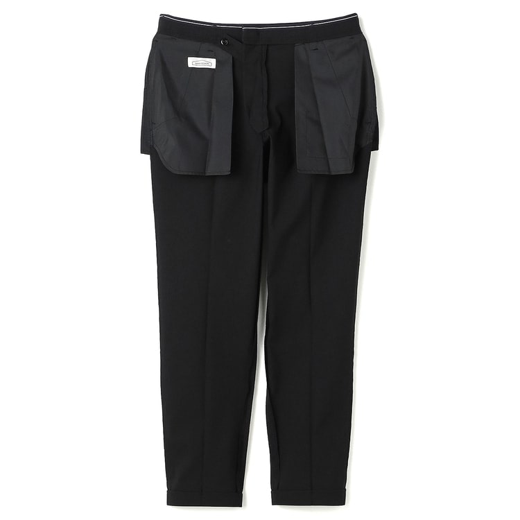 特価】【らくQパンツ】裾上げ済 ストレッチ テーパードノータック