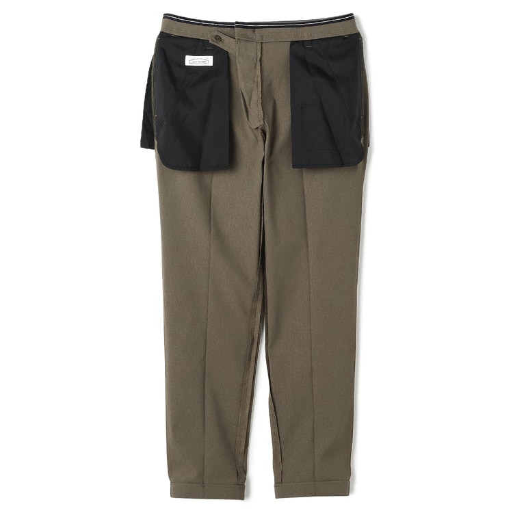 ラフアンドスウェル ストレッチテーパードパンツ ベージュ M 裾ダブル仕上げ カジュアルゴルフドットコムby PALM SPRINGSにrough&swell［ラフ