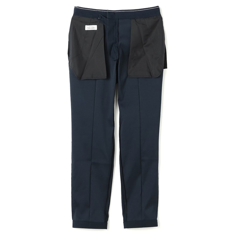 らくQパンツ】裾上げ済 ストレッチ テーパードノータック ソリッド
