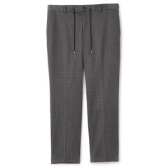 [Pajamas suit] Hemmed Print jersey pants Gray houndstooth Mix & Match can be worn