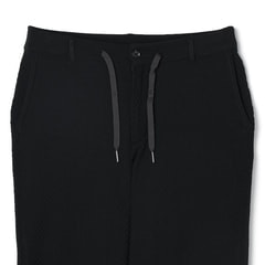 パジャマスーツ】プレミアム 裾上げ済 市松ニットパンツ 黒