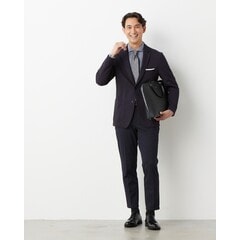 【パジャマスーツ】裾上げ済 ジャガードジャージパンツ 紺 セットアップ着用可