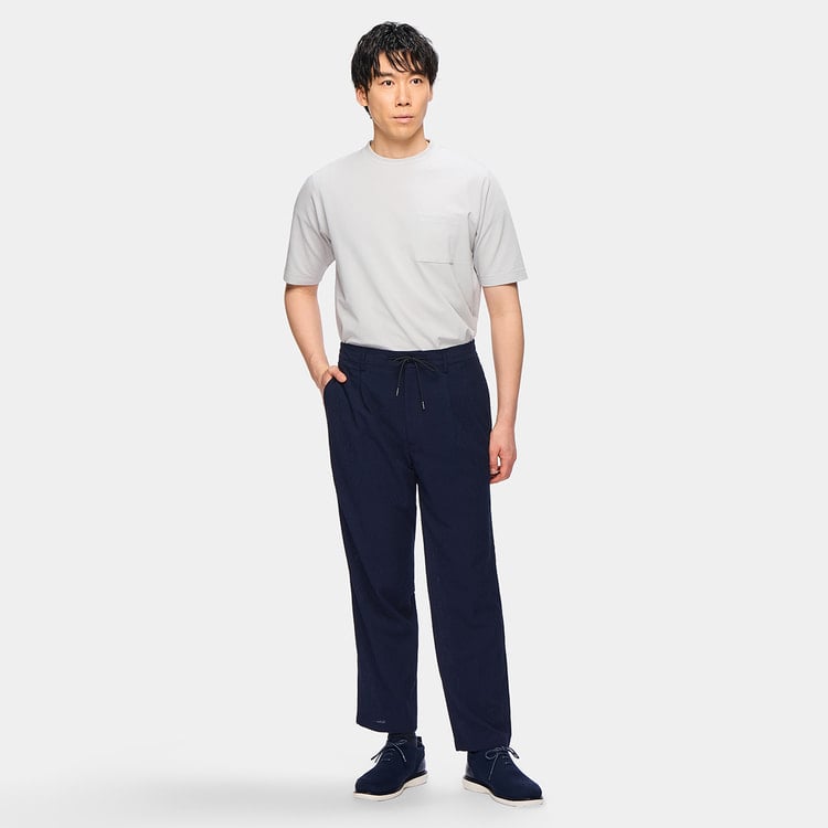 パジャマスーツ】スーパーエアクール トリコットサッカーパンツ 紺