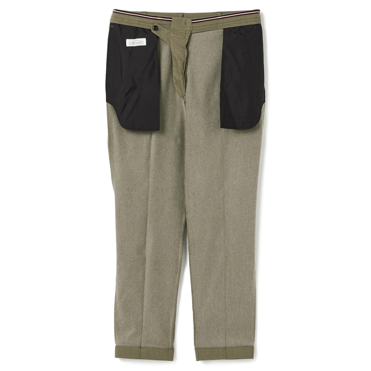 らくQパンツ】裾上げ済 ストレッチ テーパードノータック 裏起毛カルゼ