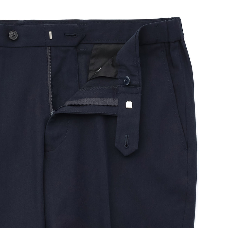 L＆Wデザイン】洗える ウール調ストレッチパンツ 紺 セットアップ着用可【AOKI公式通販】