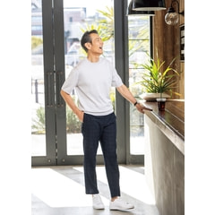 セオリー♡スーツ　WEIGHTLESS STRIPE ジャケット　パンツ　グレー ゼロプレッシャースーツ【スラックス】【4WAYストレッチ