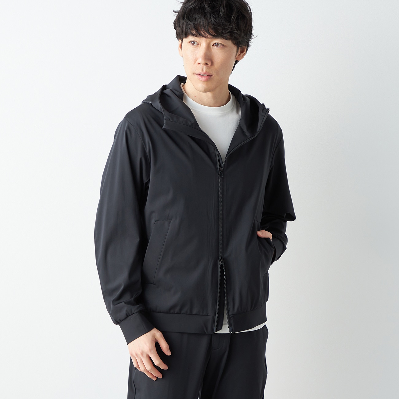 【SPORTY CASUAL】クールタッチジャージパーカー セットアップ着用可