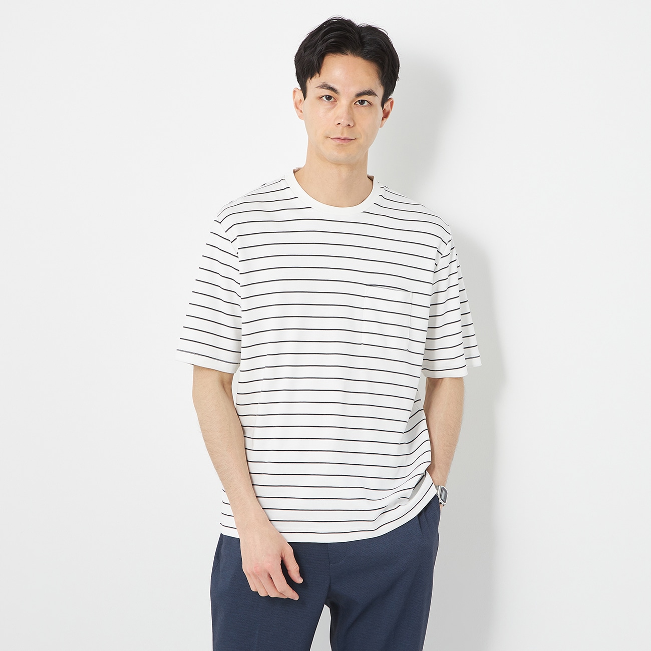 UNIQLOボーダーパジャマトップス2枚セット110㎝