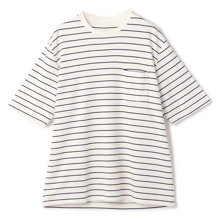 [Outlet] [WEB Limited Price] [L&W Design] Tailor T-shirt Slope Neck Double Border