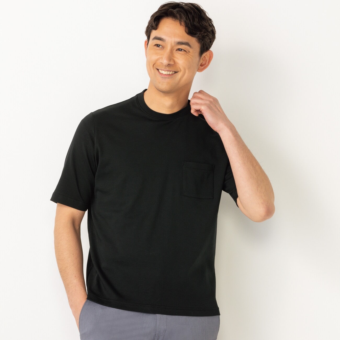 【アウトレット】【L&Wデザイン】スーツ屋の仕立てたTシャツ スロープネック 【アウトレット】【L&Wデザイン】スーツ屋の仕立てたTシャツ スロープネック