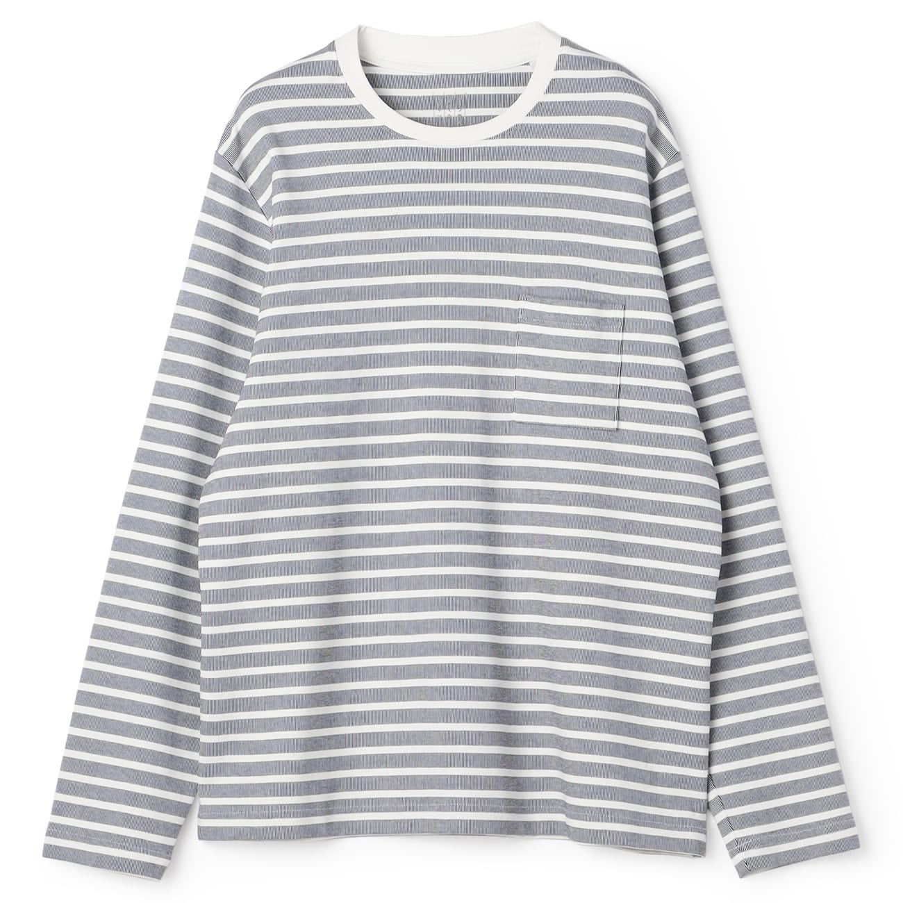 【L＆Wデザイン】スーツ屋の仕立てたTシャツ スロープネックボーダー 長袖