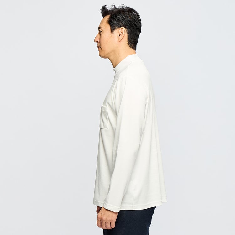 L＆Wデザイン】スーツ屋の仕立てたTシャツ モックネック【AOKI