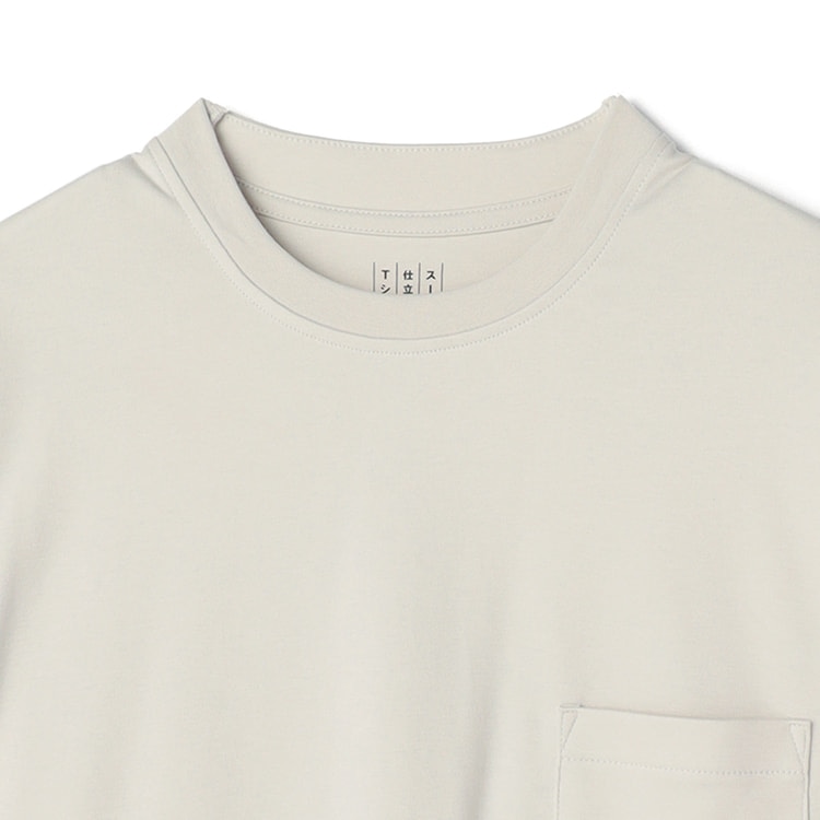 すぐ届く 直営店 シンプル モノグラム モチーフ コットンTシャツ クールドライアムンゼン オーバーサイズサイドスリット