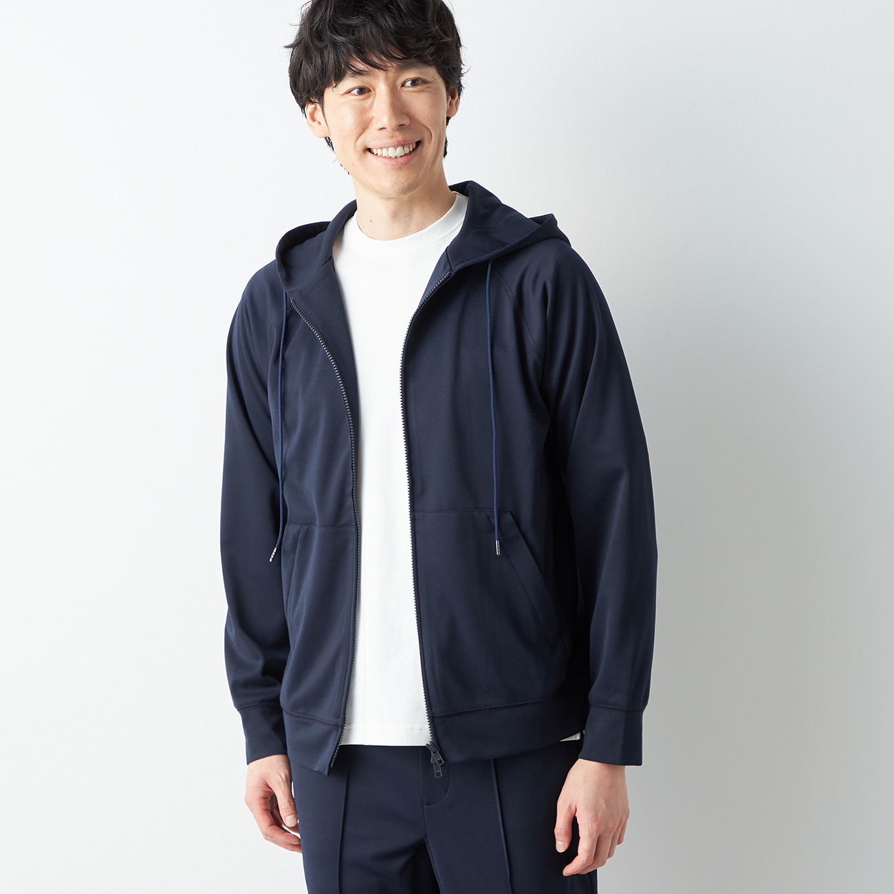 品質検査済 SPORTY セットアップ着用可 CASUAL】ストレッチジャージパーカー アイドル
