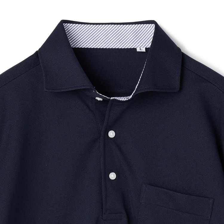 ビズポロ】エアクール カッタウェイ ポロシャツ 紺【AOKI公式通販】