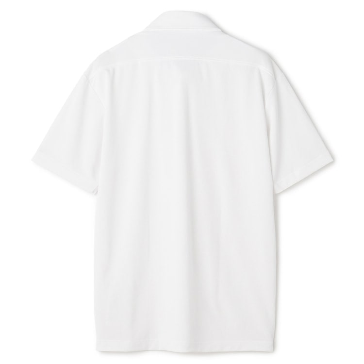 洗練された雰囲気　ボーラー　新品　REGULAR FIT ポロシャツ　白　S 吸水速乾】COOL COMFORT コードピケ 編立て襟ポロシャツ