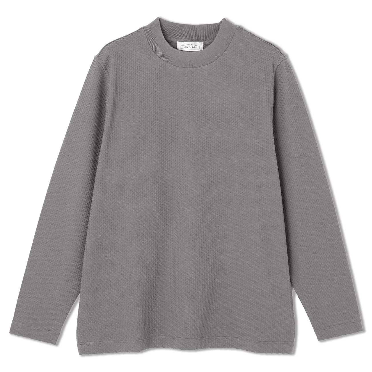 リンクスジャガードTシャツ｜モックネック
