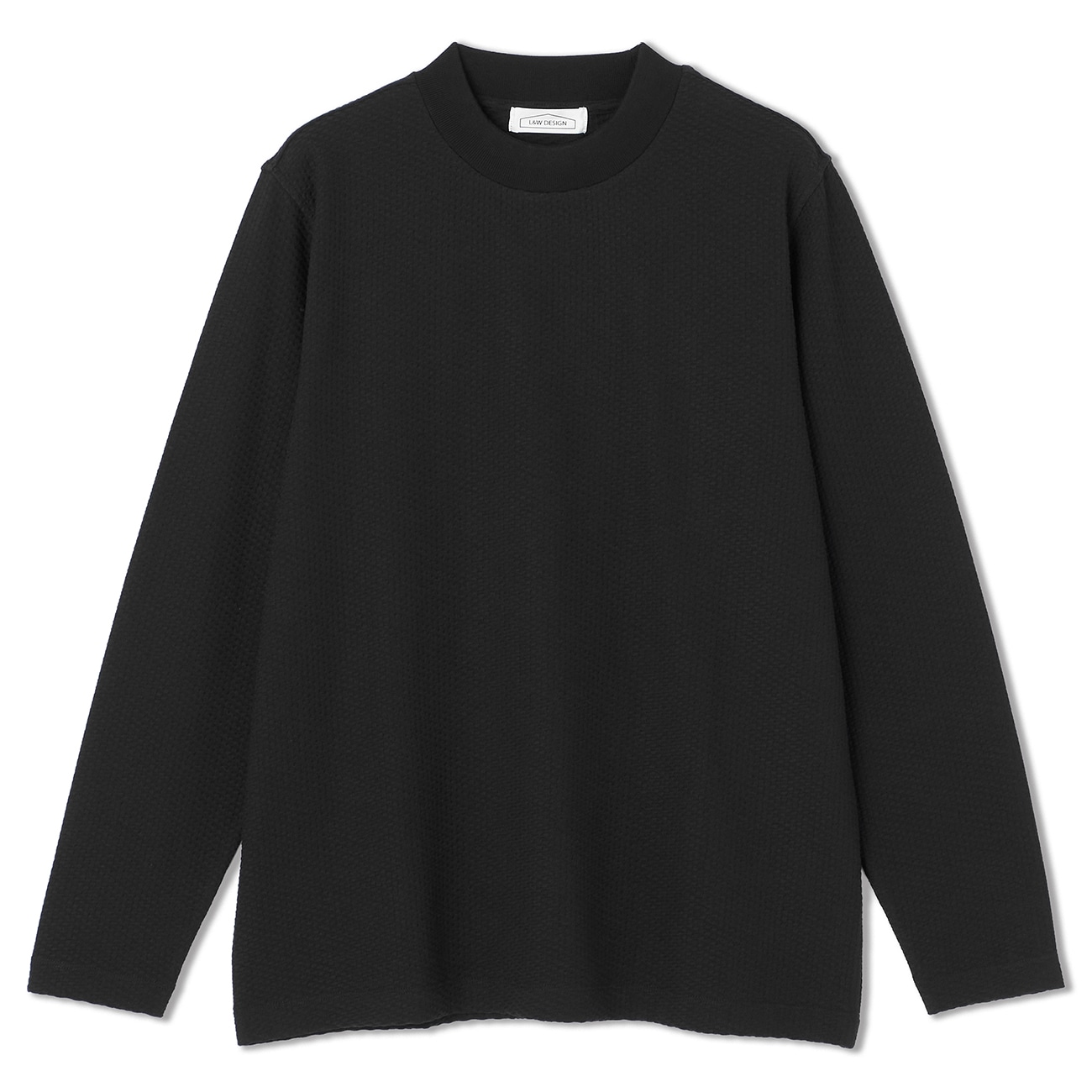 リンクスジャガードTシャツ｜モックネック