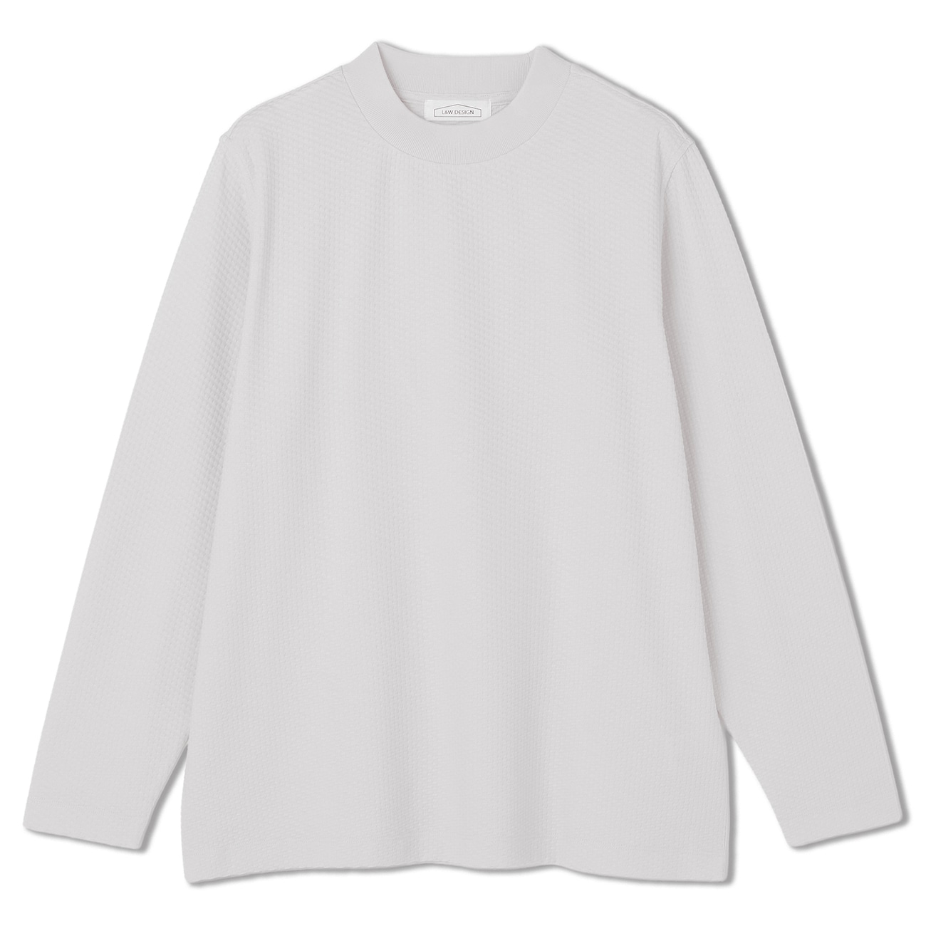 リンクスジャガードTシャツ｜モックネック