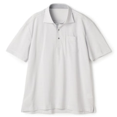 ビズポロ】エアクール アルティマ カッタウェイ ポロシャツ 白地グレー