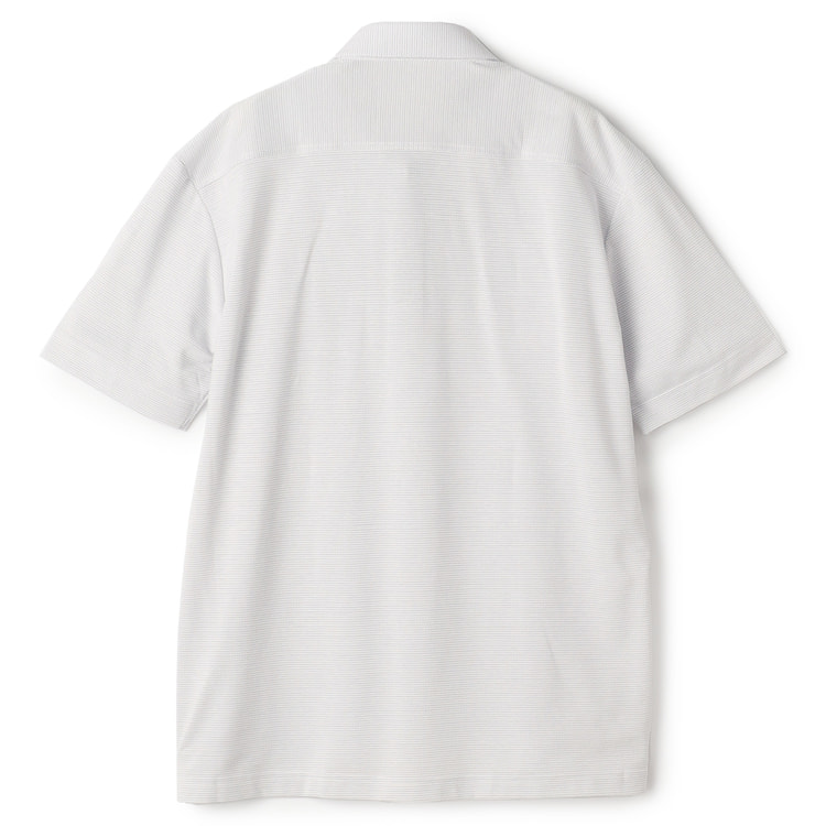 ビズポロ】エアクール アルティマ カッタウェイ ポロシャツ 白地グレー