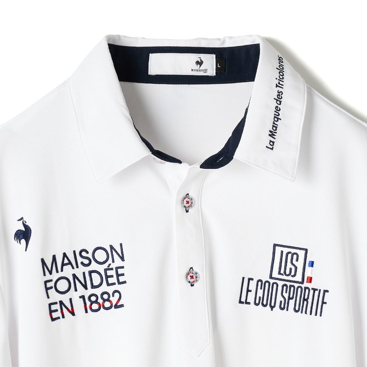 le coq sportif - 完売！　ルコックゴルフ◆【RIJOUME】5分丈袖リブポロシャツ ゴルフ用】le coq sportif GOLF ルコック スポルティフ ゴル