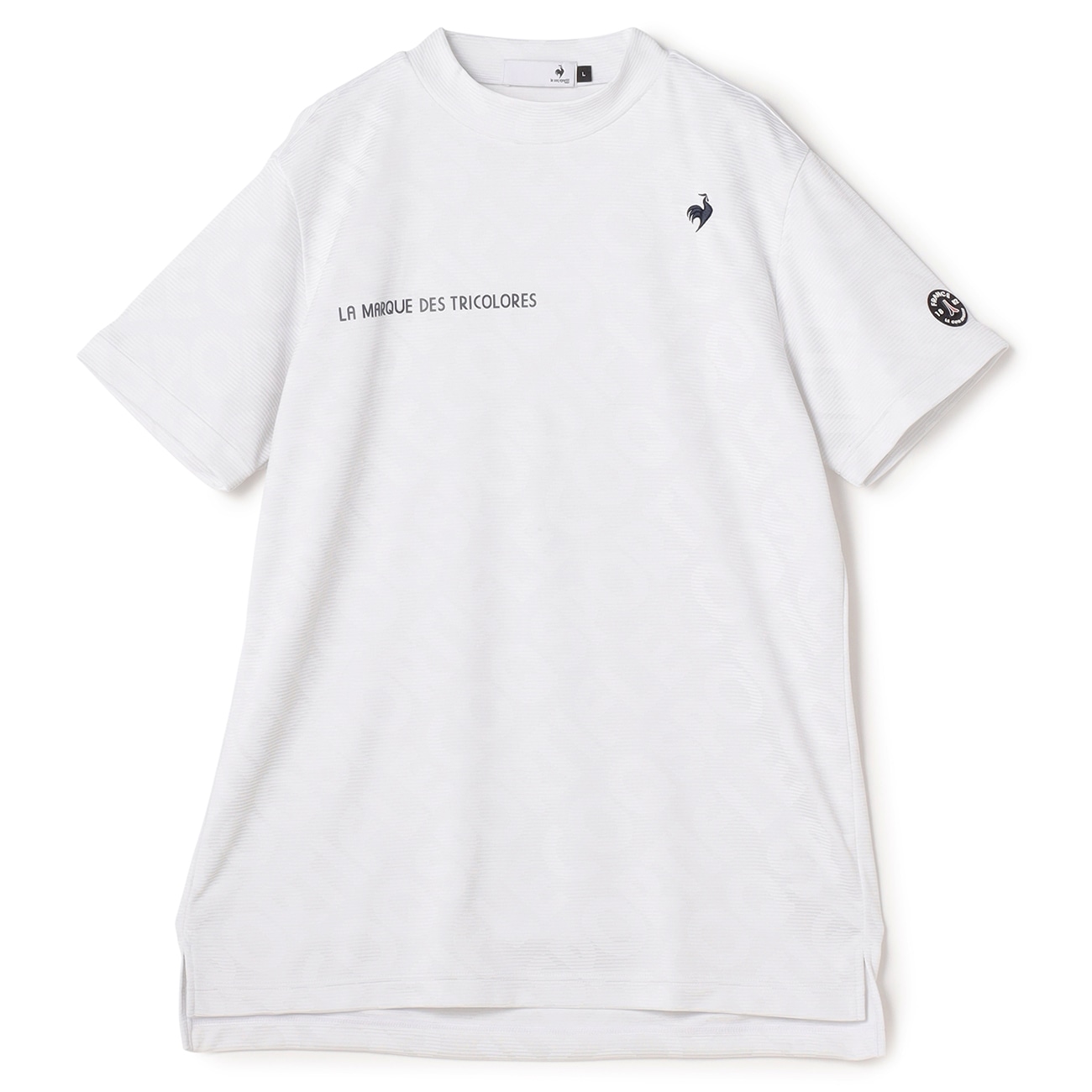 【ゴルフ用】le coq sportif ルコック 総柄モックネック半袖シャツ