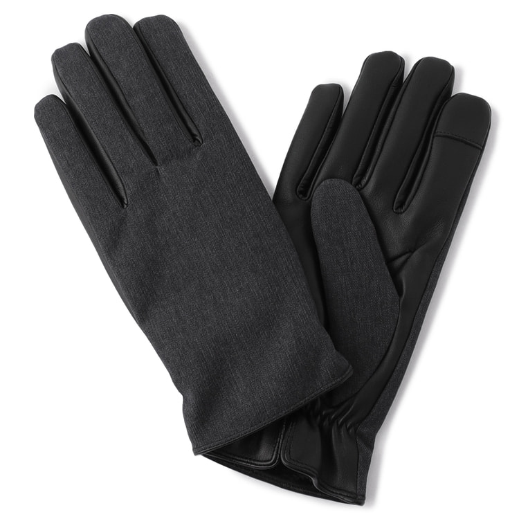 ≪Featured in the January issue of Begin≫ Touchscreen compatible sheepskin solar heat gloves