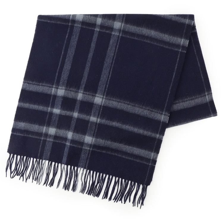 ウール100% ラムウールチェック柄マフラー【AOKI公式通販】