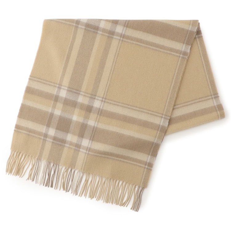 ウール100% ラムウールチェック柄マフラー【AOKI公式通販】