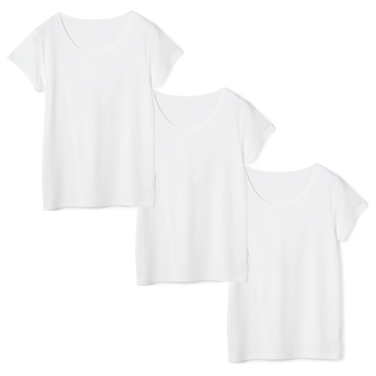 【アウトレット】【WEB限定商品】3枚セット さらっとなめらかメッシュインナー 半袖シームレスUネック 簡易梱包版 【アウトレット】【WEB限定商品】3枚セット さらっとなめらかメッシュインナー 半袖シームレスUネック 簡易梱包版