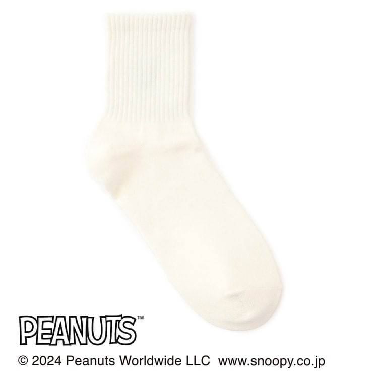 ＊スヌオ＊ AOKI＆PEANUTSコラボ 25-27cm スヌーピーショートソックスM寸2