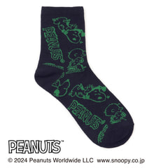 AOKI＆PEANUTSコラボ 23-25cm スヌーピーソックスS寸2足組【AOKI