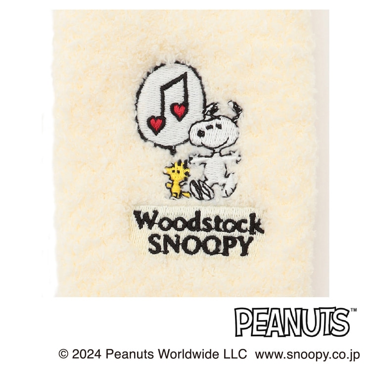 AOKI＆PEANUTSコラボ 23-25cm スヌーピーモコモコソックス S寸