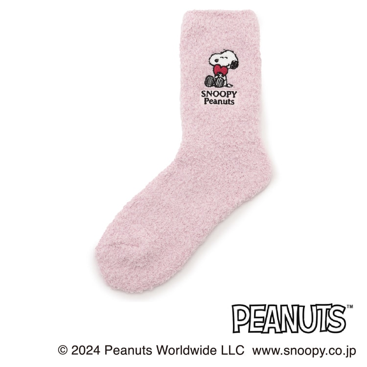 AOKI＆PEANUTSコラボ 23-25cm スヌーピーモコモコソックス S寸