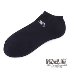 AOKI＆PEANUTSコラボ 25-27cm スヌーピーショートソックスＭ寸２足組