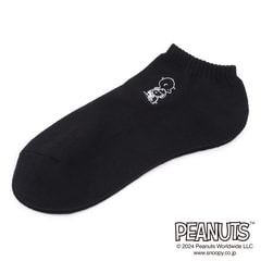AOKI＆PEANUTSコラボ 25-27cm スヌーピーショートソックスＭ寸２足組