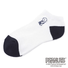 AOKI＆PEANUTSコラボ 25-27cm スヌーピーショートソックスＭ寸２足組