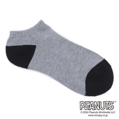 AOKI＆PEANUTSコラボ 25-27cm スヌーピーショートソックスＭ寸２足組