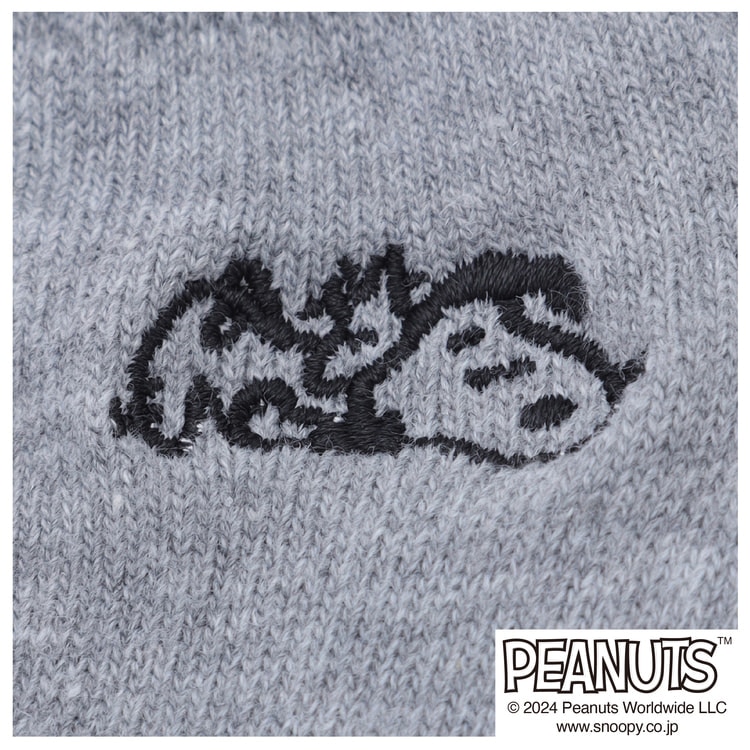 AOKI＆PEANUTSコラボ 25-27cm スヌーピーショートソックスＭ寸２足組