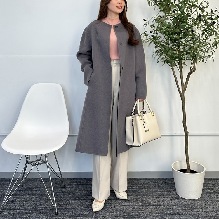 カシミヤ混 Theory リバーコート グレー S カシミヤ混 Theory リバーコート グレー S カシミヤ混 Theory リバー