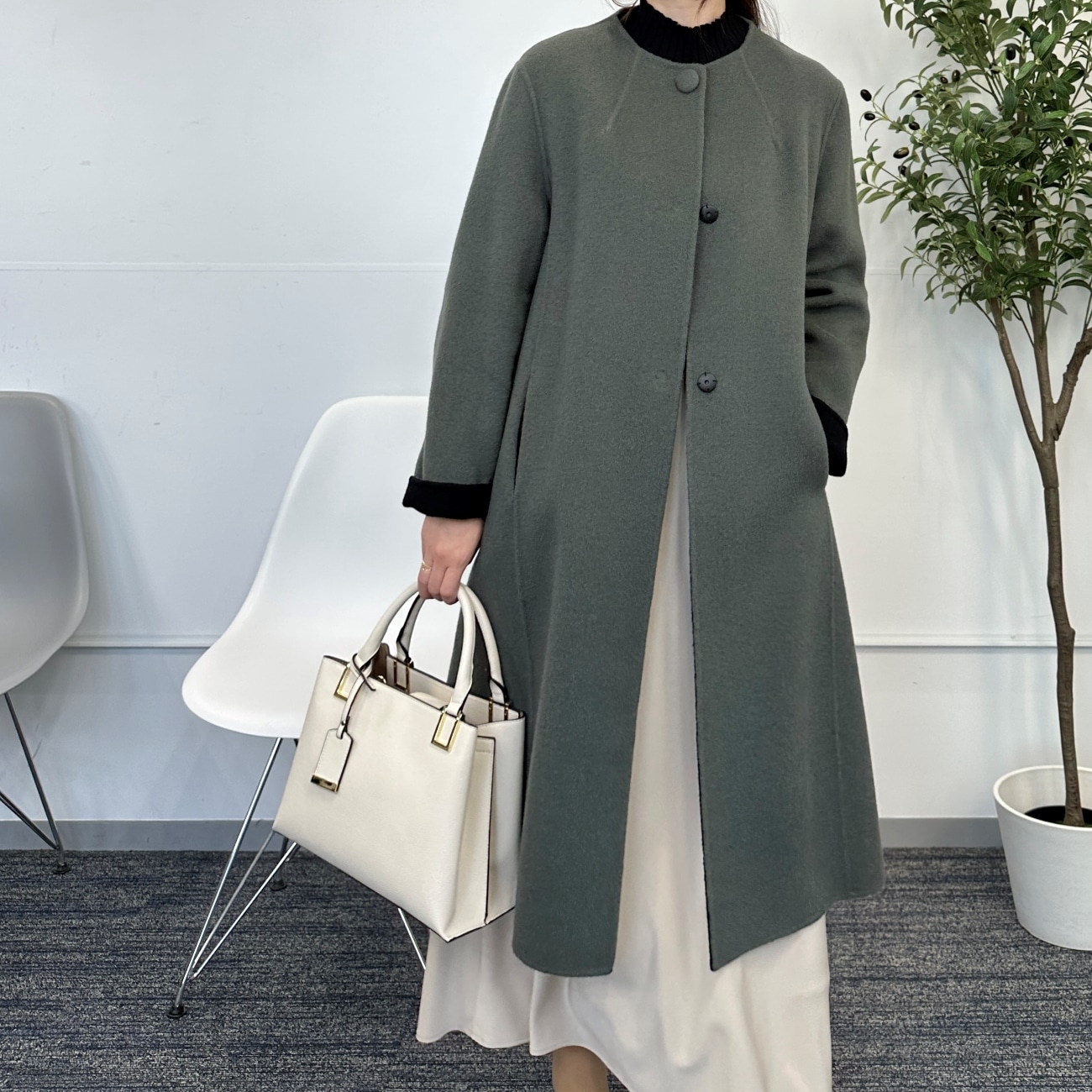 特価】【WEB限定商品】カシミヤ混リバーコート【AOKI公式通販】