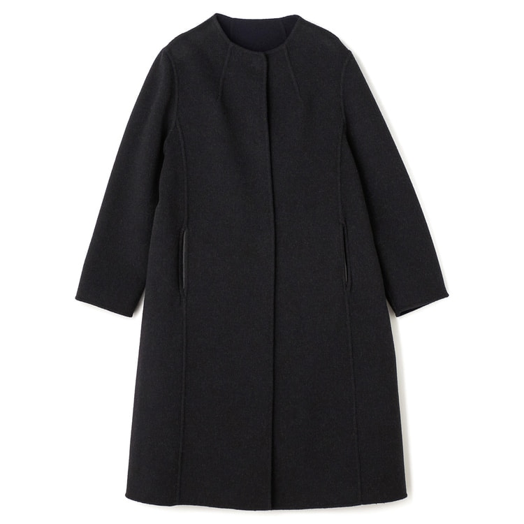 セオリー カシミヤ混COLLARLESS COATロングリバーコート近年モデルP 特価】【WEB限定商品】カシミヤ混リバーコート【AOKI公式通販】