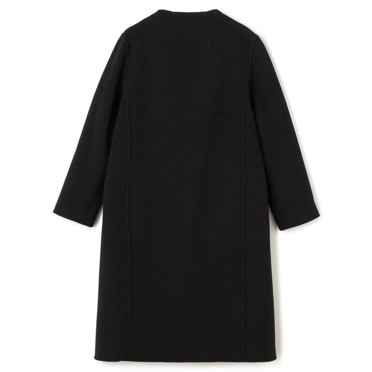 新品タグ付✨ジョゼフ カシミヤ混 リバーコート 定価約14万円 ロング丈 黒 L カシミヤ混 2TONE リバーロングコート（5313252001