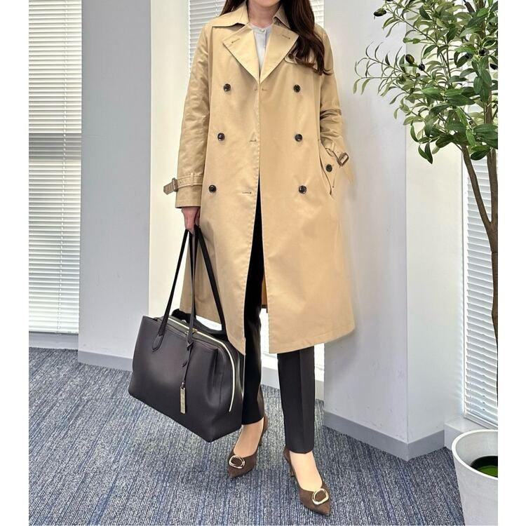 美品 HELIOPOLE エリオポール タフタライトトレンチコート 撥水 HELIOPOLE コート トレンチコート タフタライトトレンチ