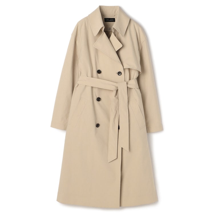 Lightweight water-repellent trench coat with removable Liner